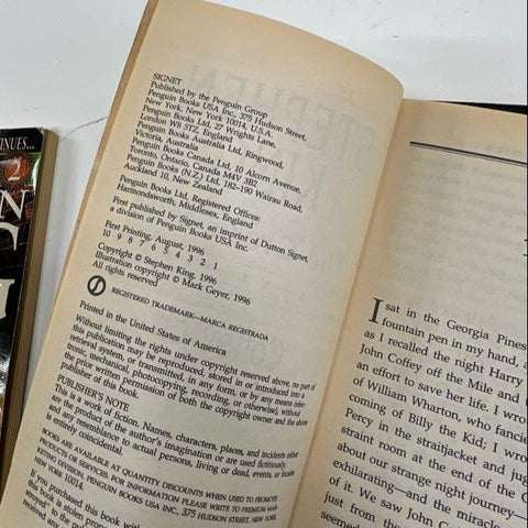 Stephen King The Green Mile Complete 6 Book Serial Set 1996 Paperback Lot