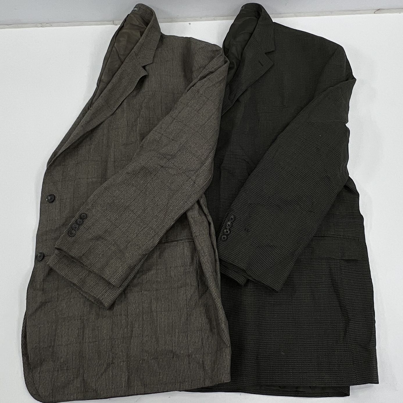 Oscar De La Renta Lot of 2 Gray Wool Cashmere Blazer Jacket Men's 60L