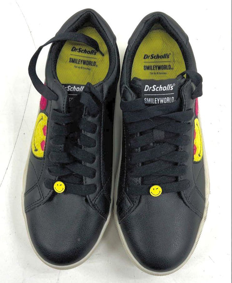 Dr. Scholl's Smileyworld Time Off Black Low Top Sneakers Size 8.5