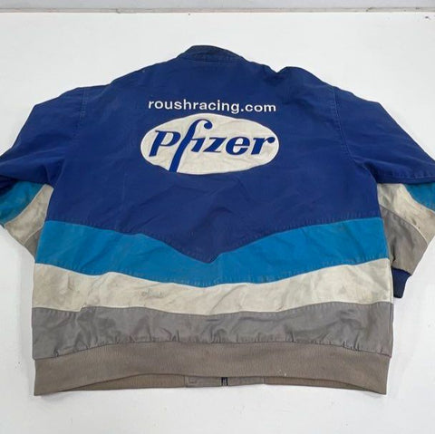 Vintage Y2K Chase Authentics NASCAR Mark Martin #6 Pfizer Jacket Blue Men's XXL