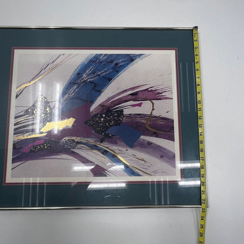 Steve Strickland Starwave I Abstract Framed Print 27x23 Contemporary Signed