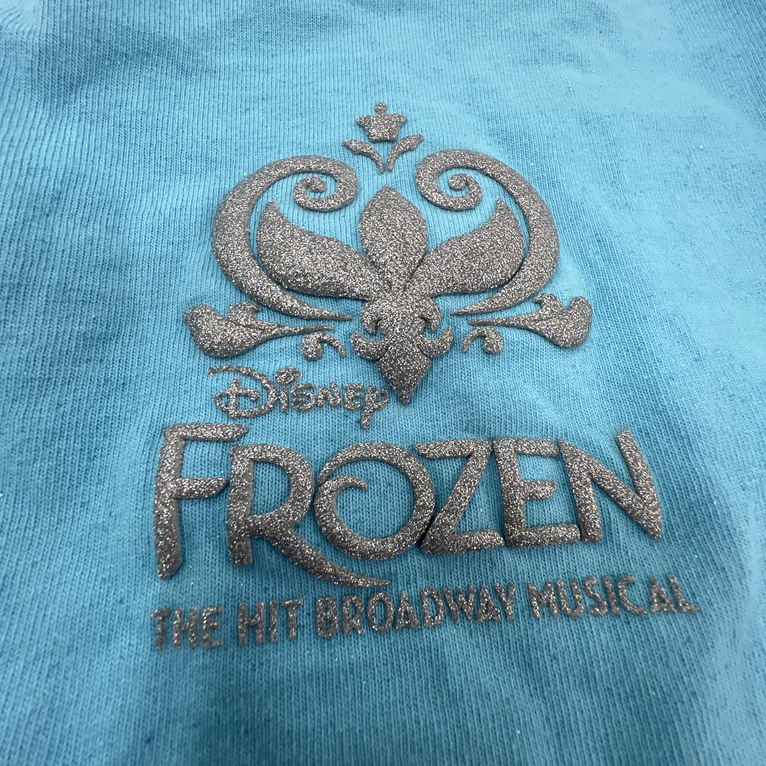 Disney Frozen The Musical Shirt 'Let it Go' Glitter Cotton Oversized Women's XL