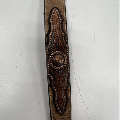 Lot of 5 Men's Leather Belt Straps No Buckles Tooled Western Studded Crafts