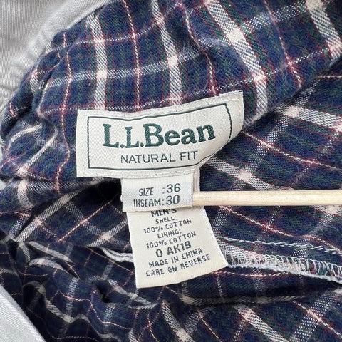 Vintage LL Bean Men's Flannel Lined Jeans & Chinos Pants Lot of 2 Sz 36x30