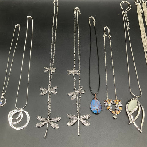 Cara NY & Fashion Necklaces Jewelry Lot of 10 Dragonfly Floral Tree of Life