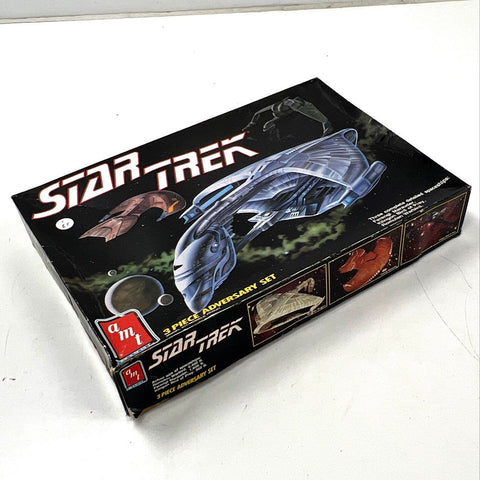 AMT Ertl Star Trek 3 Piece Adversary Set 1989 Model Kit Romulan Klingon Ferengi