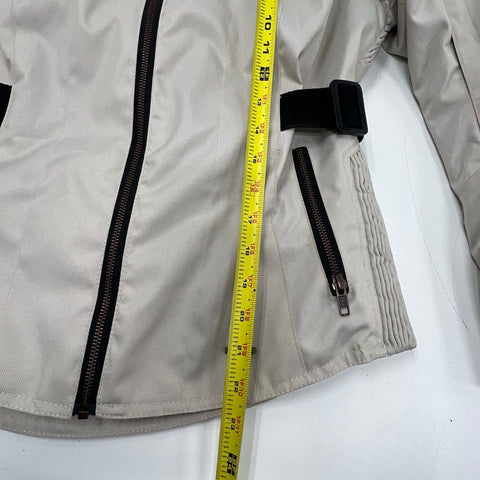 Street & Steel Women's Motorcycle Jacket Light Gray Armored Moto Full Zip Sze WM