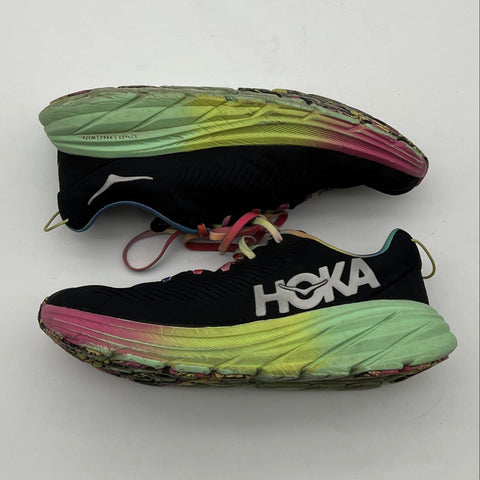 Hoka Rincon 3 Black Rainbow Multicolor Women's Running Shoes Size 9