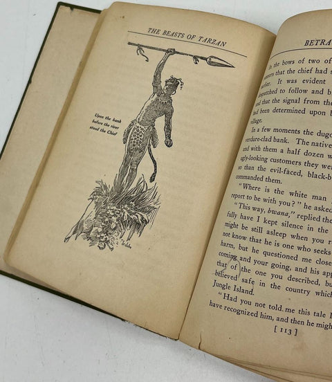 The Beasts of Tarzan Edgar Rice Burroughs Antique Hardcover Book Early Edition