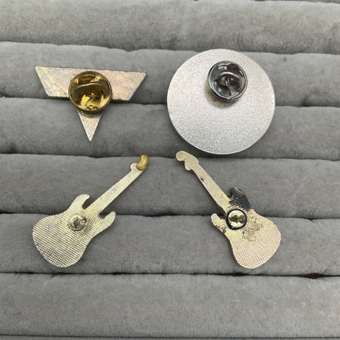 Vintage Rock Band Lapel Pin Lot Van Halen Ozzy Judas Priest 4 Pieces 1980s
