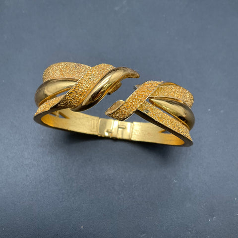 Vintage Trifari Costume Jewelry Lot 7 Items Signed Bangle Brooches Earrings