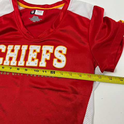Lot of 2 NFL Team Apparel Kansas City Chiefs Womens Jersey Shirts Studded Sz M
