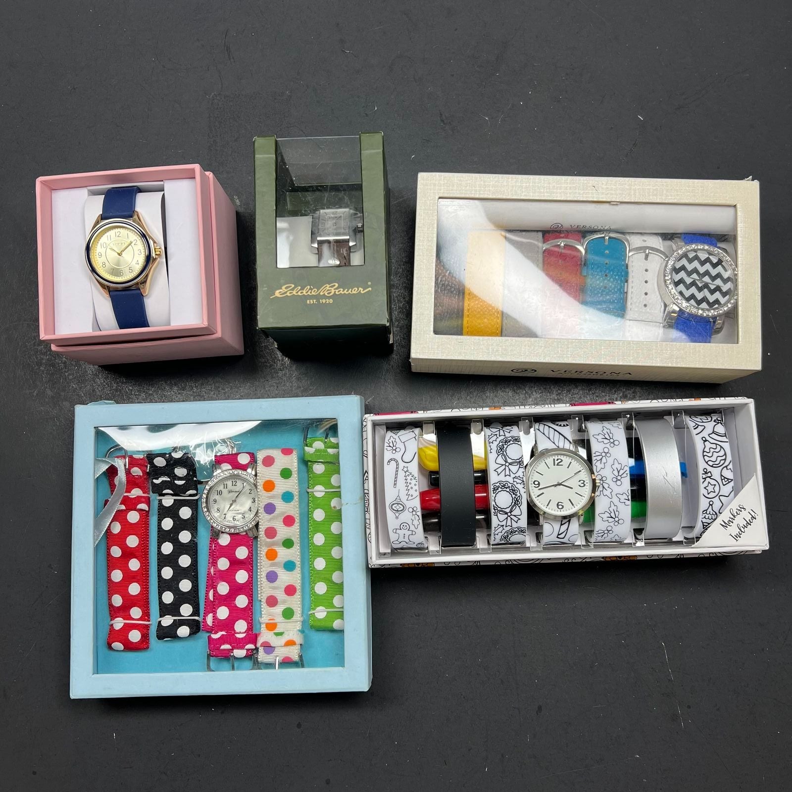 Lot of Watches Women's Eddie Bauer Folio Doodlz Watchbands IOP