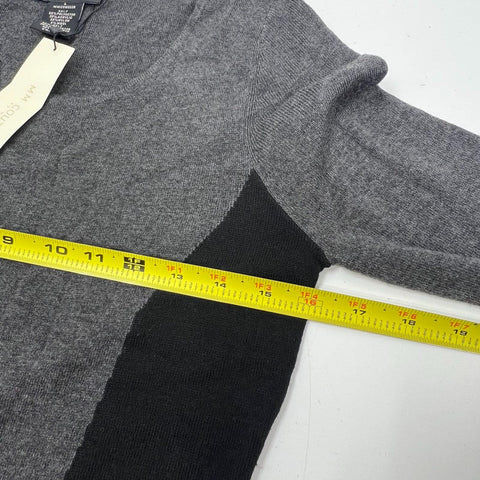 MM Couture Gray Black NWT Colorblock Wool Blend Sweater Dress Women's L