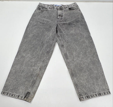 Polar Skate Co. Men's Big Boy Jeans Gray Acid Wash Baggy Loose Fit Denim 36x29