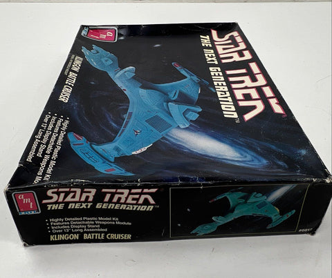 AMT ERTL Star Trek TNG Klingon Battle Cruiser Model Kit 1991 Vintage Open Box