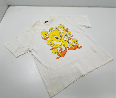 Vintage 90s Tweety Bird Looney Tunes Warner Bros Studio Store T-Shirt XXL