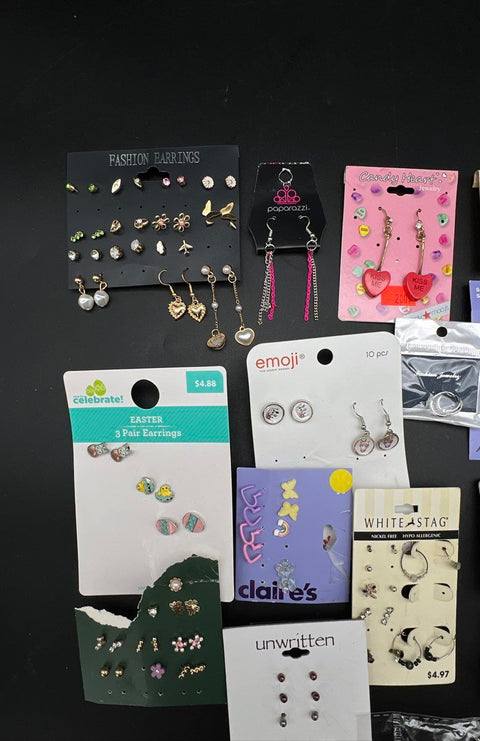 Mixed Fashion Earring Lot 75+ Pairs Claire's Paparazzi Sterling Silver