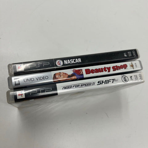 Need for Speed Shift NASCAR Sony PSP Game Lot & Beauty Shop UMD Video