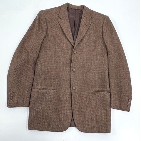 Vintage 70s J. Schneider & Son Wool Tweed Sport Coat Blazer Brown