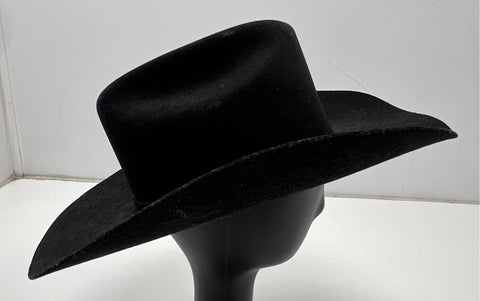 Stetson Men's Black Apache American Buffalo Collection 4X Cowboy Hat Sz 7