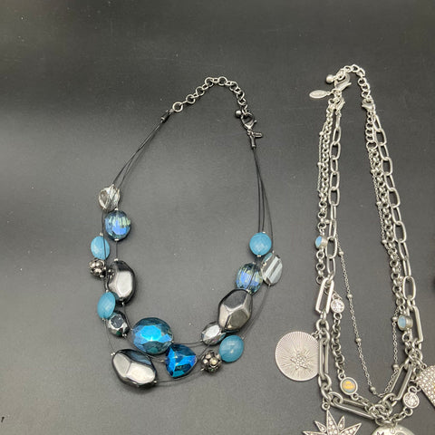 Chico's Jewelry Lot 5 Pieces Multi-Strand Beaded Necklaces Celestial Charms