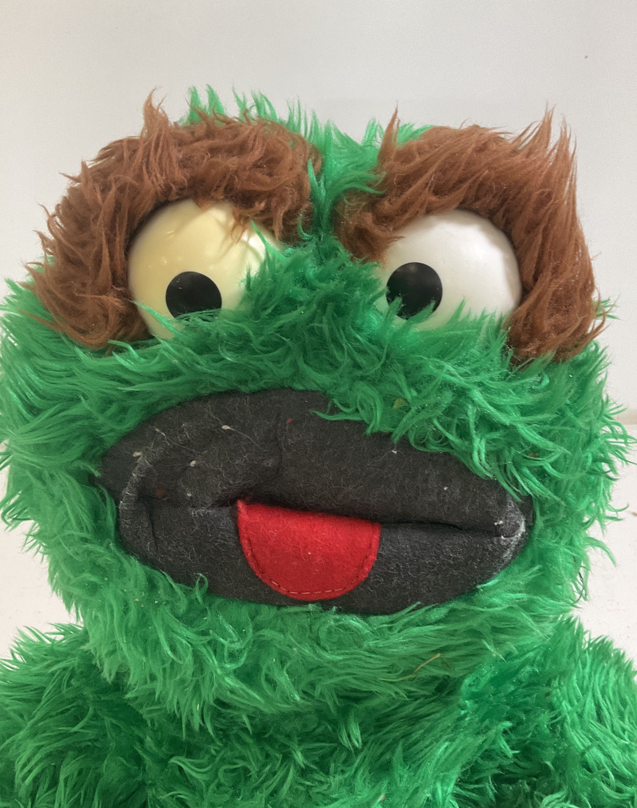 Vintage 80s Knickerbocker Sesame Street Oscar the Grouch Plush Stuffed Animal