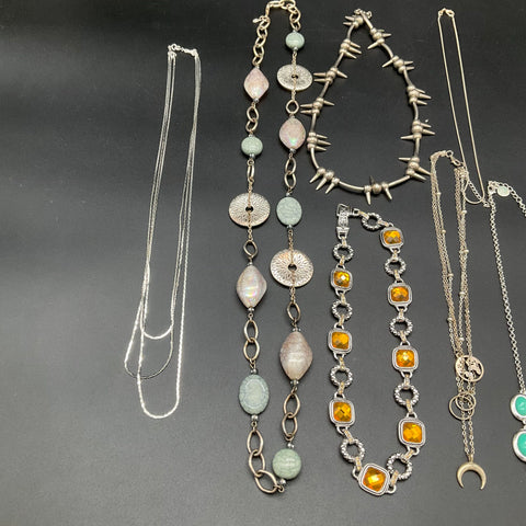 Fashion Costume Jewelry Lot 10 Necklaces Boho Goth Statement Celestial Mixed