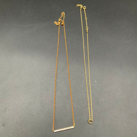 Kate Spade Jewelry Lot 4 Pieces Red Flower Statement Bar Necklaces Leaf Earrings
