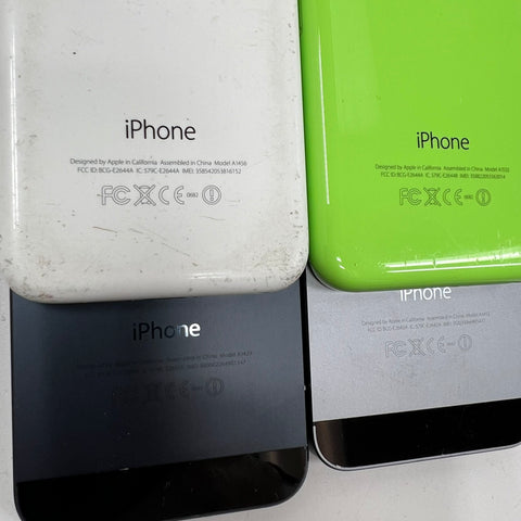 Apple iPhone 4S 5 5c 5s SE Lot of 7 Smartphones Passcode Locked For Parts