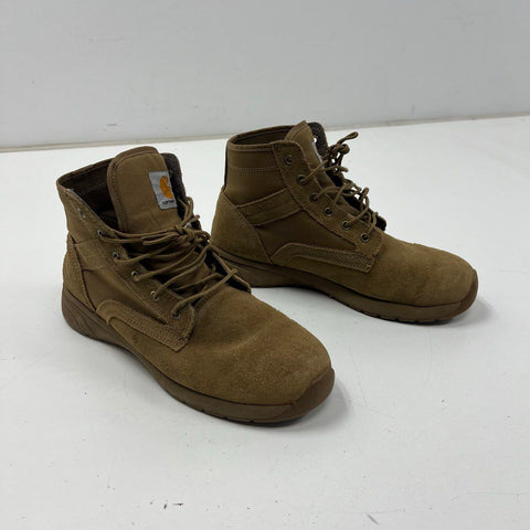 Carhartt Force 5 FA5016-M Coyote Brown Suede Soft Toe Work Boots Size 10