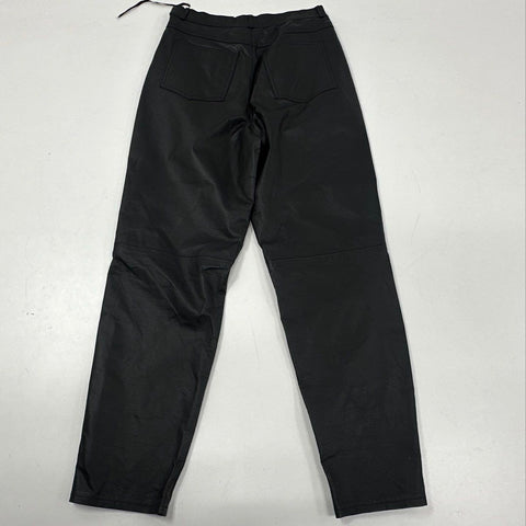 Vintage 90s Forenza Women's Black High Rise Tapered Leather Pants Sz 12