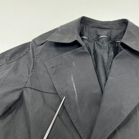 American Apparel Garrison Collection Men's All Weather Trench Coat Black NWT 46L