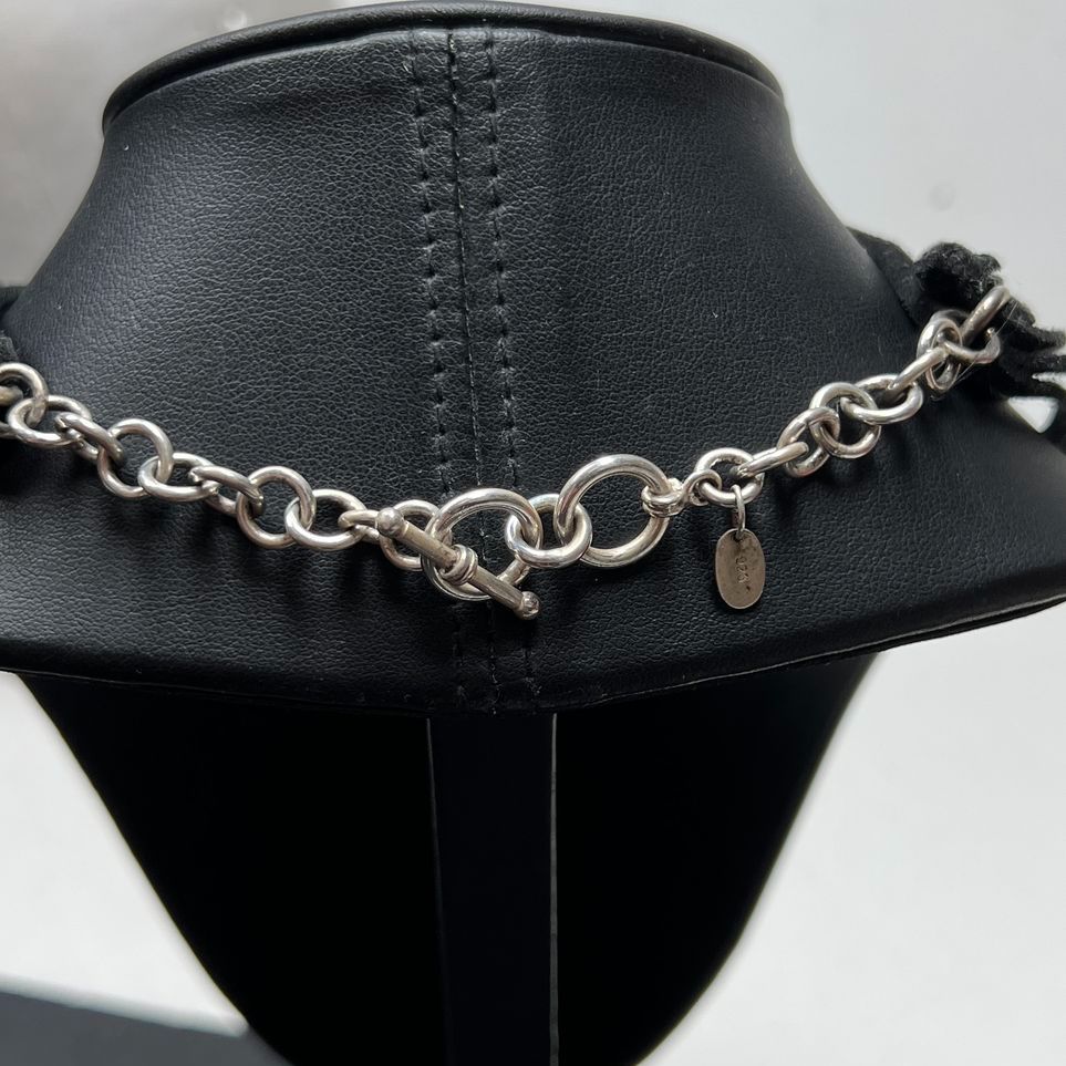 Silpada Sterling Silver Circle Pendant Multi-Cord Necklace