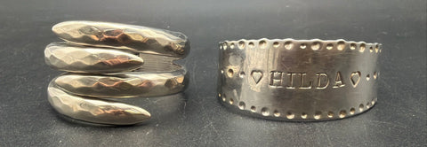Vintage Goldette Silver Tone Bracelet Lot of 4 Cuffs Bangles Hinged Mesh