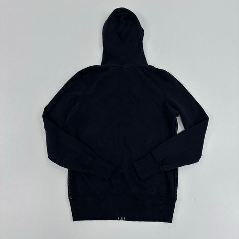 Vanity Women's Black Fleur De Lis Studded Full Zip Hoodie Sz L