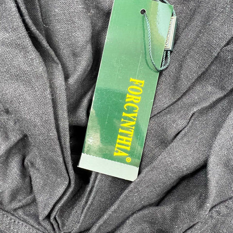 NWT For Cynthia Linen Blend Hooded Cowl Neck High Low Maxi Dress Sz L