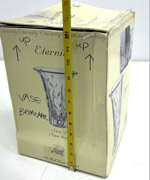 Vintage Cristal d'Arques Eternity 24% Lead Crystal Flared Flower Vase 12"