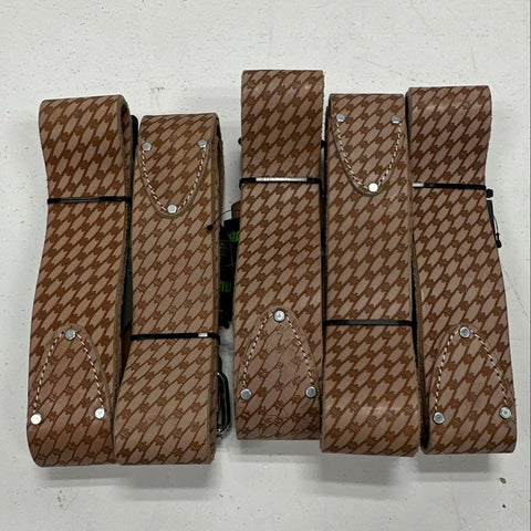 AWP Men's Lot of 5 Tan 2" Classic Leather Work Belts Fits 50" Waist NWT