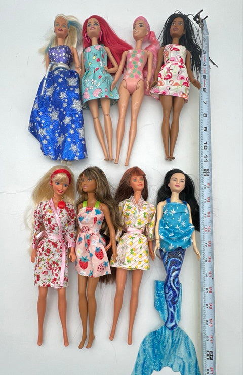 Mattel Barbie Doll Lot Mixed Fashionistas Mermaid Disney 8 Pieces