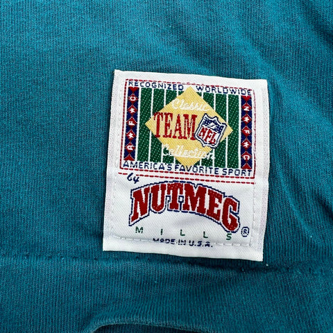 Vintage 1993 Miami Dolphins NFL Member Club T-Shirt Single Stitch Nutmeg XL