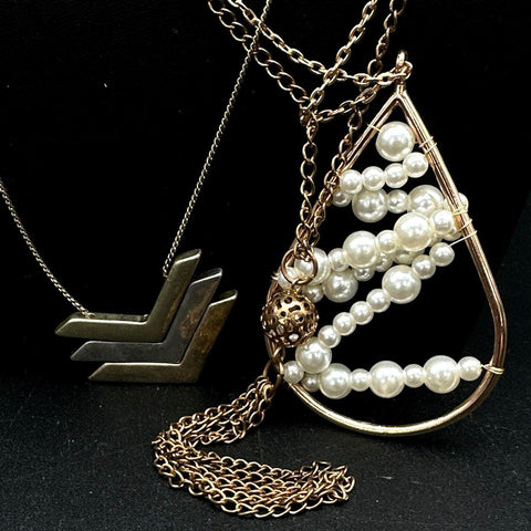 Vintage to Modern Fashion Jewelry Lot 13 Necklaces Octopus Turtle Guitar Pick