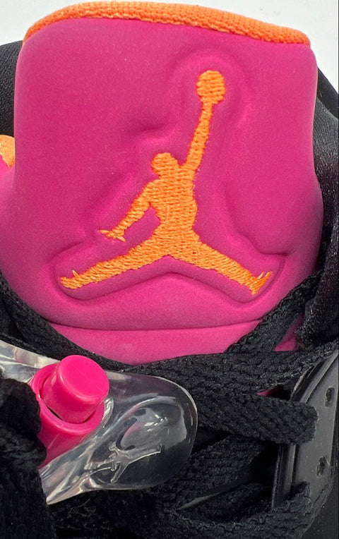 Nike Air Jordan 5 Retro GS Black Bright Citrus Fusion Pink Size 5Y