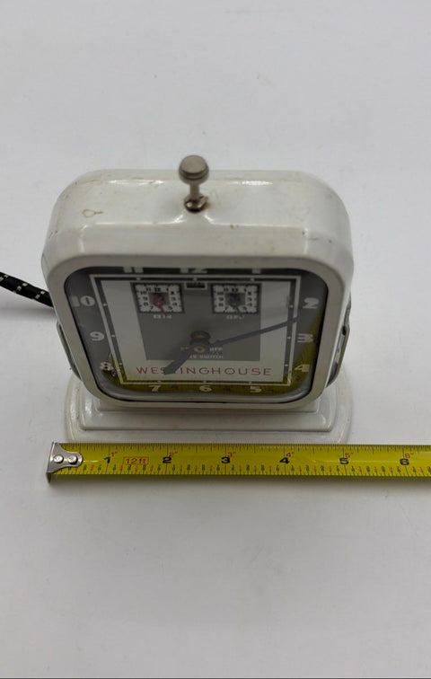 Vintage Westinghouse TC-1 Appliance Time Switch Clock Timer White Art Deco