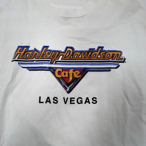 Vintage 90s Harley-Davidson Cafe Las Vegas Biker T-Shirt Sz XL