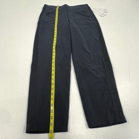 Athleta Women's Brooklyn Lined Pants Black Ribbed Side Stripe Sz 6P NWT
