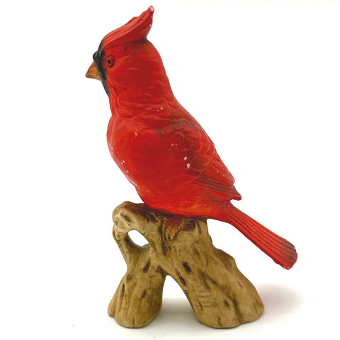 Vintage Lefton Cardinal Figurine Lot Ceramic Red Birds 3 Pieces KW123 KW464 5374