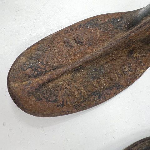 Antique Malleable Cast Iron Cobbler Shoe Lasts Forms Lot of 2 Rustic Decor 7L