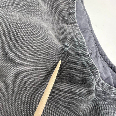 Carhartt Faded Black Duck Arctic Quilt Lined Work Vest Men's XL Tall