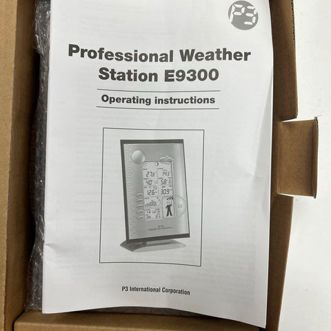 P3 International E9300 Pro Weather Station Wireless Wind Rain Temp New Open Box